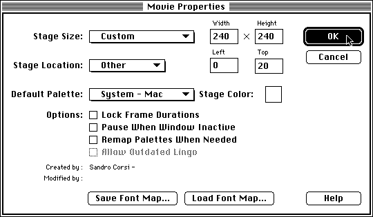 change size
and position of movie