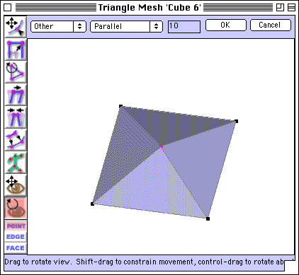 top points converged, polygons joined