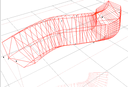 polygonal model in wireframe view