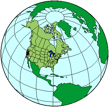 globe assembled from map elements