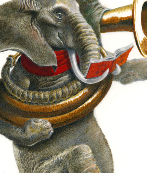 OonPahPah Phant, marker and pencil drawing detail