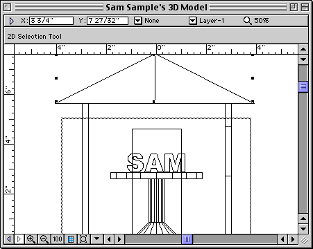 front view of roof resting on the walls