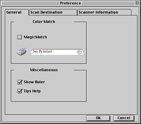 General Preferences dialog