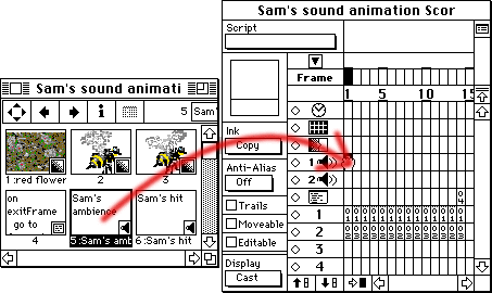 Drag sound from Cast to Score