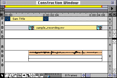 sample clip placement in the Construction window